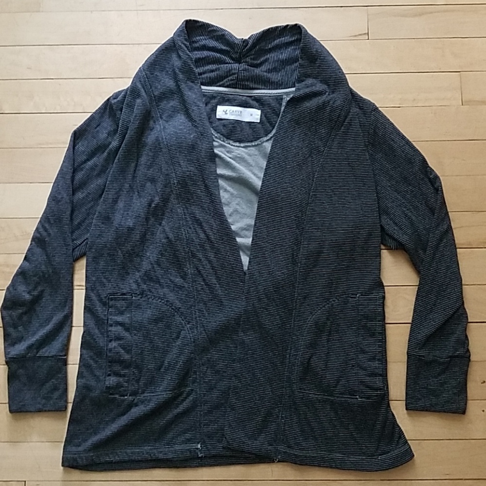 Carve designs striped long sleeve cover up